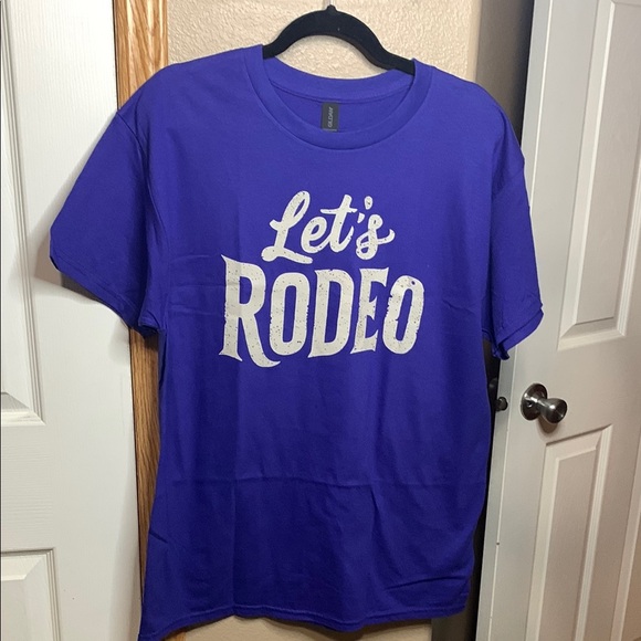 Let's Rodeo Blue T-Shirt NEW - Picture 3 of 4